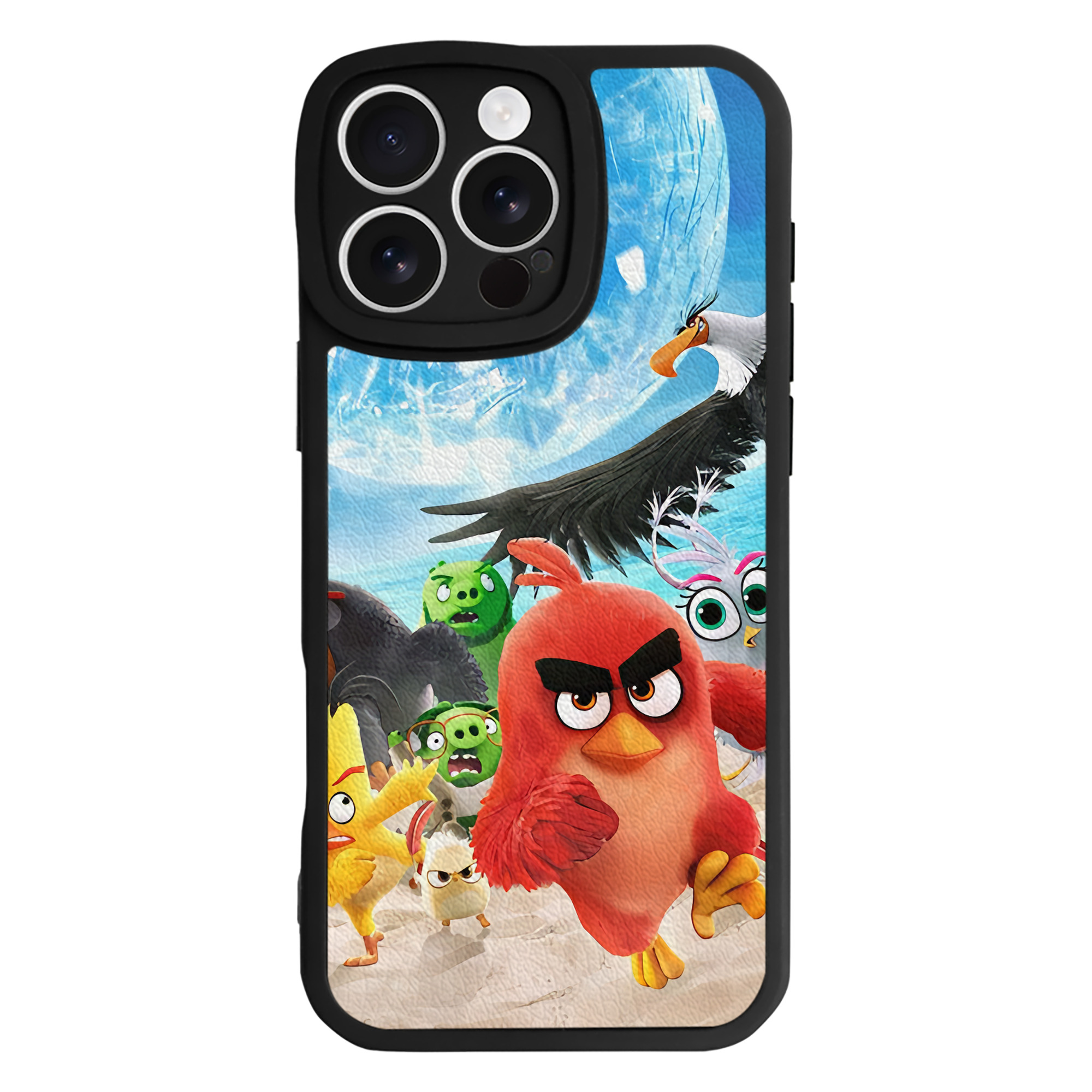 （画像用） Angry Birds アングリーバード 【iPhone 16シリーズ対応】シリコンスマホケース（レザー調） 材質：シリコン